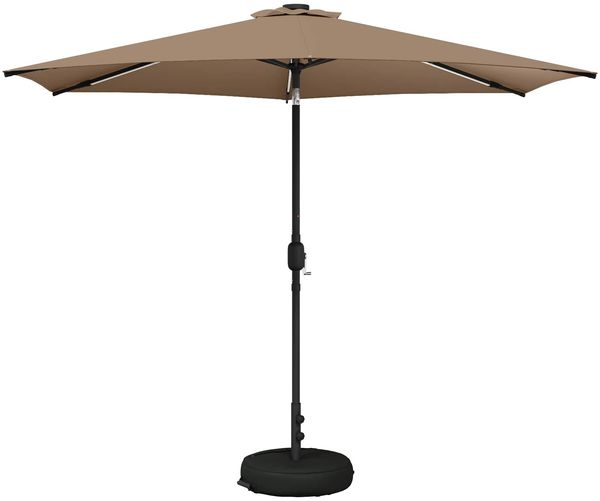 vidaXL Garten Sonnenschirm mit LED-Lichtern 300x300 cm Polyester 42036268