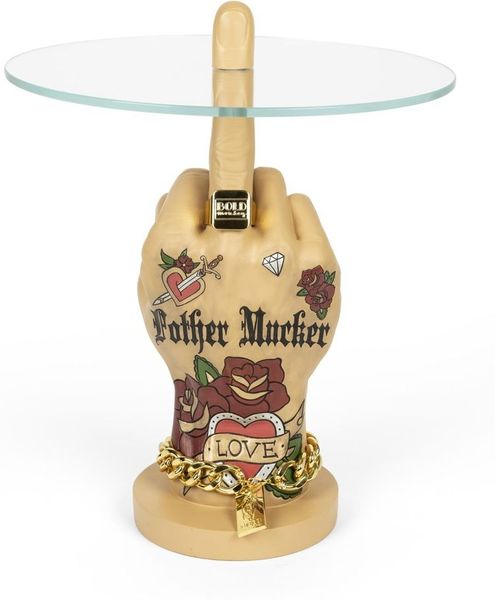 Beistelltisch Mittelfinger FOTHER MUCKER LOVE von BOLD Monkey