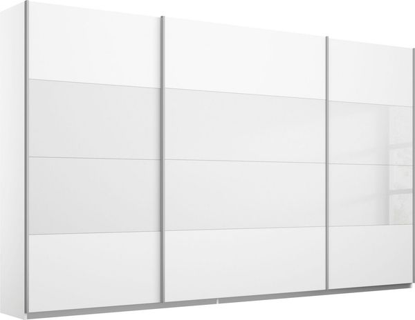 rauch Schwebetürenschrank Quadra Bestseller Schlafzimmerschrank in vielen Breiten Kleiderschrank Garderobenschrank Schrank mit Glaselementen