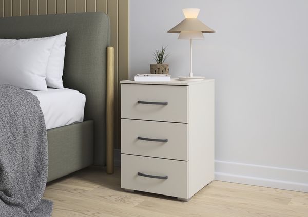 rauch Aditio Box, Nachttisch, 3 Schubladen, mit Softclose-Funktion, Farbe Beige, BxHxT 40x61x42cm