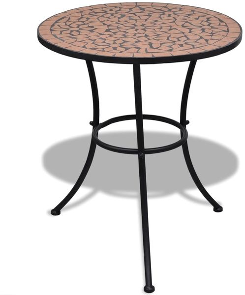 vidaXL Bistrotisch Terrakotta-Rot 60 cm Mosaik 41528