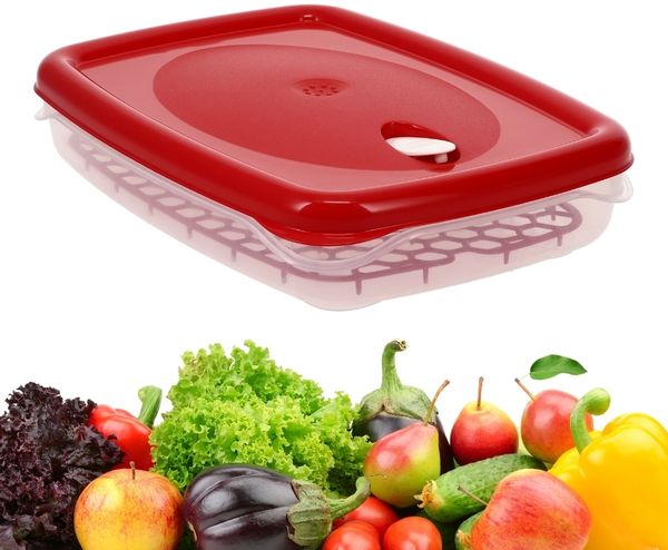 GarPet Frischhaltedose Frischhaltedosen mit Deckel Abtropfgitter Dampfventil Vorratsdosen