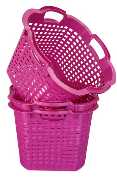 BURI Wäschekorb Set Universalkorb vers. Farben Stapelkörbe Gartenkörbe Korb robust Bild 2