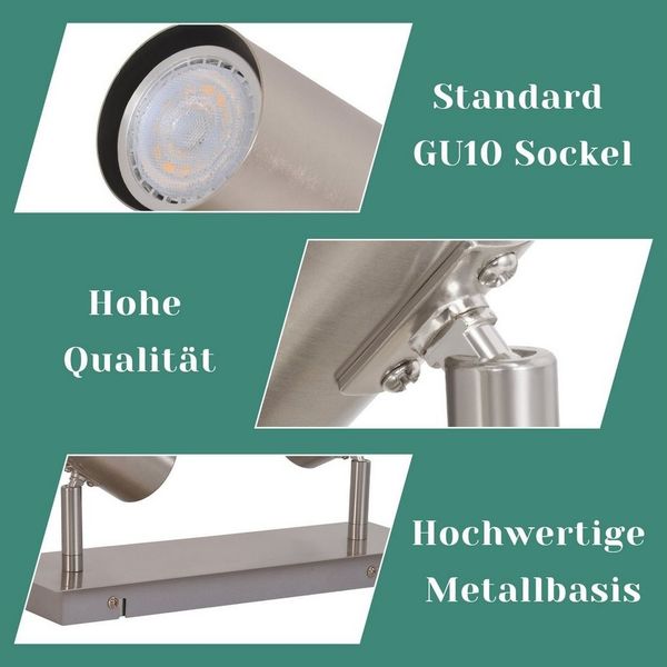 Nettlife LED Deckenstrahler Deckenleuchte GU10- LED Deckenlampe, Schwenkbar 330°, Verwenkbar 90°, ohne Leuchtmittel, für Schlafzimmer Wohnzimmer Kinderzimmer Küche Flur