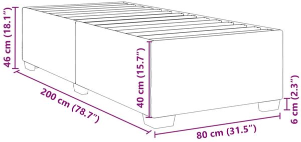 vidaXL Bettgestell ohne Matratze Dunkelbraun 80x200 cm Stoff 3284432 Bild 9