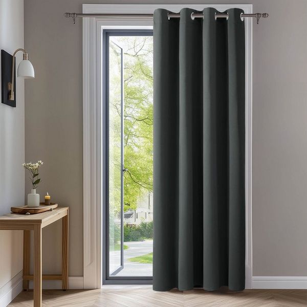 Deconovo Verdunkelungsvorhang Blickdichter Vorhang mit Ösen Gardinen Wohnzimmer 1 Stück, Verdunkelung Lärmschutz Thermogardine Dicke Vorhänge Kälteschutz