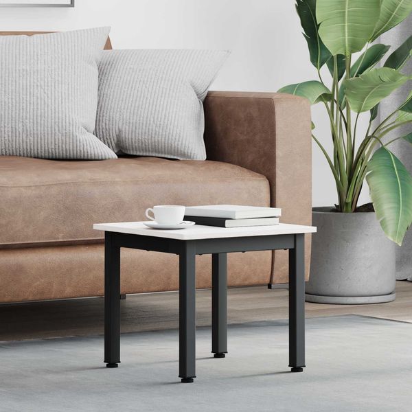 vidaXL Couchtisch Weiß 40 x 40 x 36 cm Massives Kiefernholz 892754