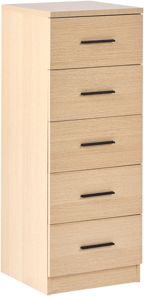 Kommode mit 5 Schubladen KITIMAT Hellbraun