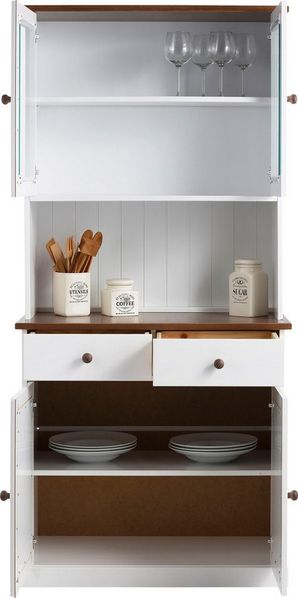 Buffet Vitrine Westerland 4-türig im Landhausstil - Massivholz Bild 4