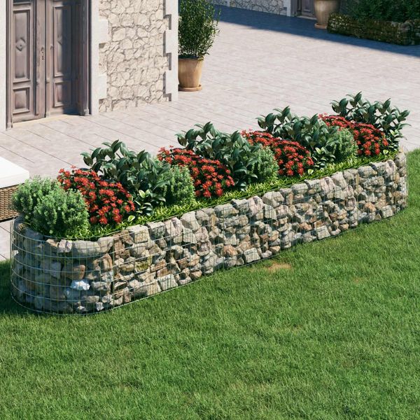 vidaXL Gabionen-Hochbeet Verzinktes Eisen 400x100x50 cm 152042