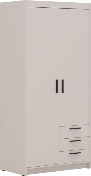 AX LIVING Storicos 2T3S Kleiderschrank Beige mit schubladen 89,7 cm