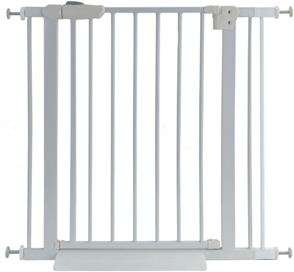 Treppenschutzgitter Absperrgitter weiß ohne Bohren Auto-Close + Rampe 81-92cm