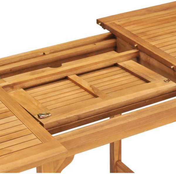 vidaXL Teak Massiv Gartenmöbel Set 5-tlg. Sitzgruppe Stühle Tisch Bild 8