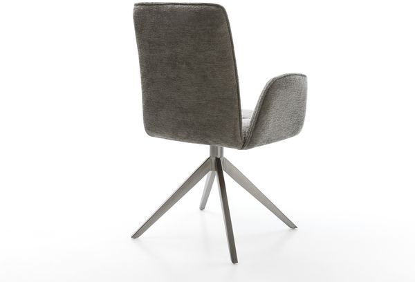 Drehstuhl Vinja-Flex Bouclé Soft Schlamm Kreuzgestell breit Graphit 360° drehbar Wippfunktion Bild 5
