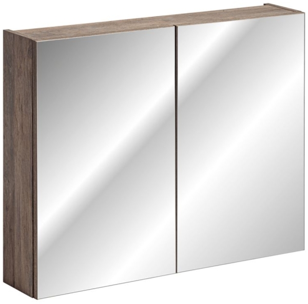 Badezimmer Spiegelschrank 80cm AKAN Vintage Eiche inkl. LED