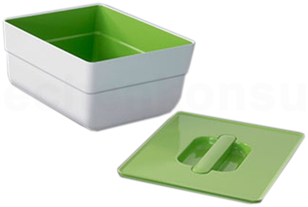 Hailo On-Top Behälter 4 l mit Deckel, Kunststoff hellgrün/weiß / Universalbehälter / Utensilien Box