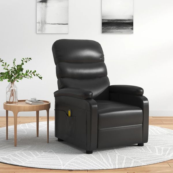 vidaXL Massagesessel Schwarz Kunstleder 342693
