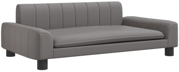 vidaXL Kindersofa Grau 90x53x30 cm Kunstleder 3196266 Bild 1
