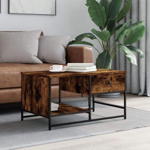 vidaXL Couchtisch Räuchereiche 85,5x51x45 cm Holzwerkstoff 835341