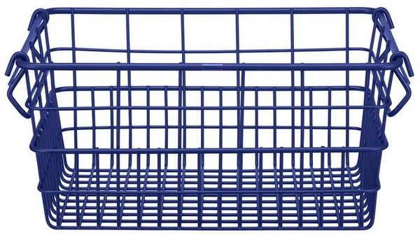blomus Aufbewahrungskorb -KAGO- Aufbewahrungsbox, Gitterkorb, Organizer: moderner Drahtkorb (1 St), moderner Designfokus, Metall, Henkel zum Tragen, Stapelbar