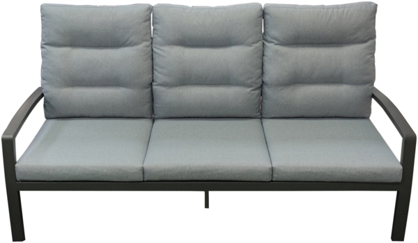 Gartensofa Bondino, Aluminium, Grau, 210 x 85 x 109 cm
