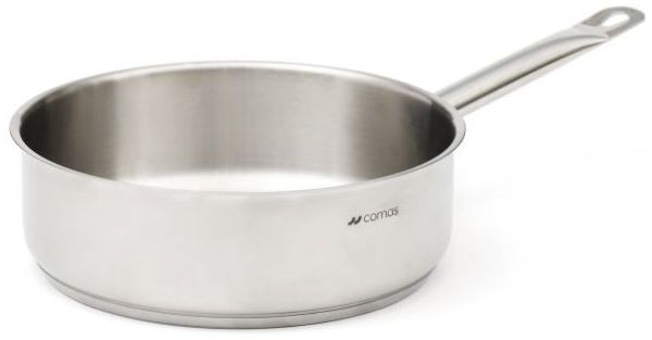 COMAS 12160 Niedriger Stieltopf ohne Deckel MAGNA EXPERT Edelstahl Ø 24 cm / Stielkasserolle / Gastro