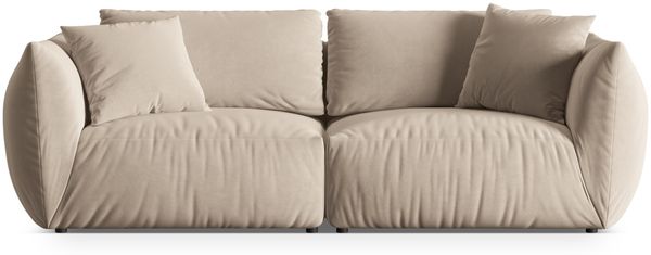 Micadoni Sofa Chris 4-Sitzer Samt Ecru