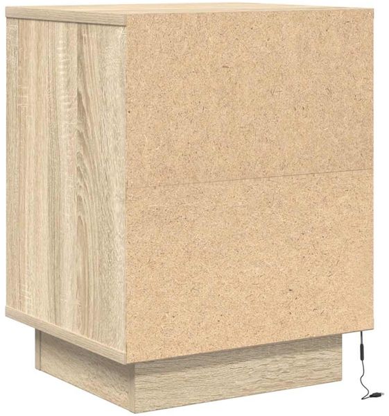 vidaXL Nachttische mit LED-Leuchten 2 Stk. Sonoma-Eiche 38x34x50 cm 861288 Bild 11