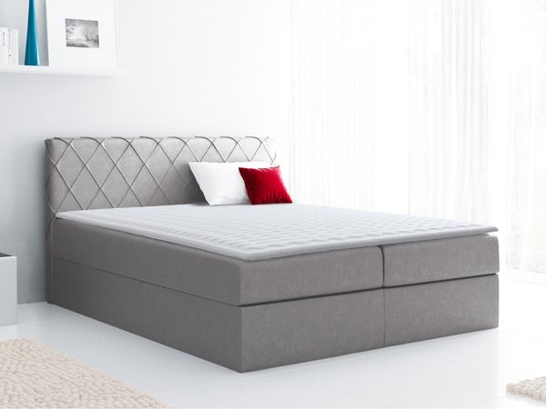 Boxspringbett Brasil, Grau, 120x200 cm Bild 2