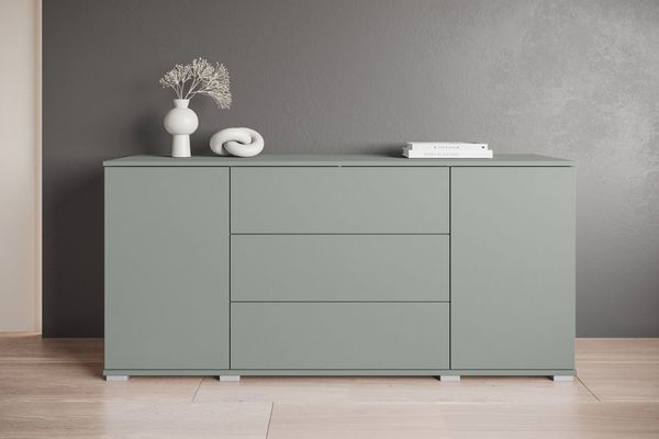 OTTO home Sideboard Kenia, Kommode für das Schlafzimmer/Wohnzimmer (1 St), Modernes Sideboard mit 3 Schubladen und 4 Fächern, Breite 150 cm