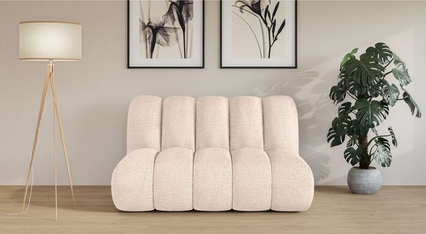 LeGer Home by Lena Gercke 2-Sitzer Priya Designersofa, moderne Steppung, auch in Bouclé, gemütlich und modern, B/T/H: 155/108/84 cm