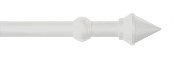 GARESA Gardinenstange SEMARA, Ø 28 mm, 1-läufig, Wunschmaßlänge, mit Bohren, verschraubt, Kunststoff, Stahl, Vorhanggarnitur, Kunststoff, verlängerbar, mit Ringe/2 Lauf Gleiter