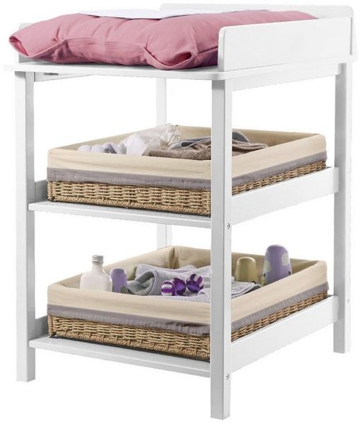 vertbaudet Wickeltisch Babyzimmer Wickeltisch MADISON mit 2 Ablagen