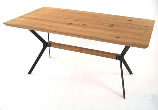 Esstisch >9207-180< in Eiche, Eiche Massiv - 180x75x90cm (BxHxT)