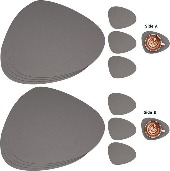 Minicloss Platzset Tischset, Kunstleder, abwischbar, (6-St), Tischsets und Untersetzer