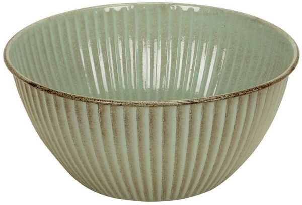 finehomegarden Pflanzschale Schale Metall lackiert hellgrün Wasserwanne Miniteich Teichwanne (1 St), Pflanzschale Garten Dekoschale Ø32+38cm 2Größen wählbar / Paket