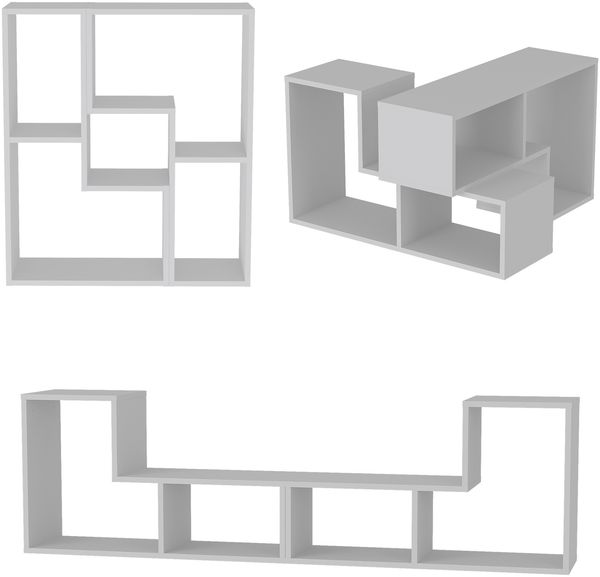 Modulares Möbelset Hustersurd 2-tlg. Weiß [en. casa]