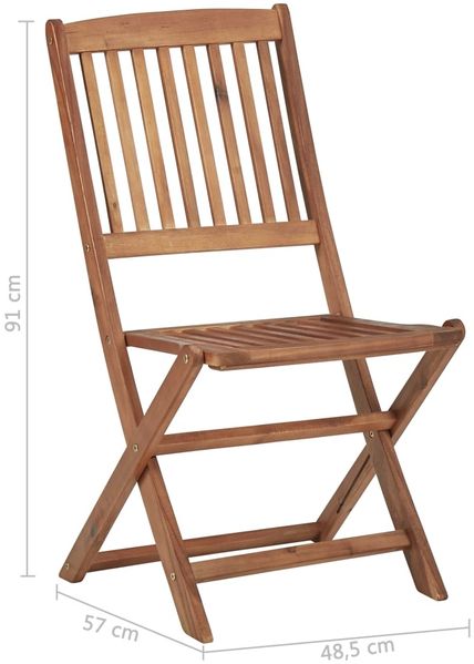 vidaXL Klappbare Gartenstühle 2 Stk. Massivholz Akazie 313603 Bild 7