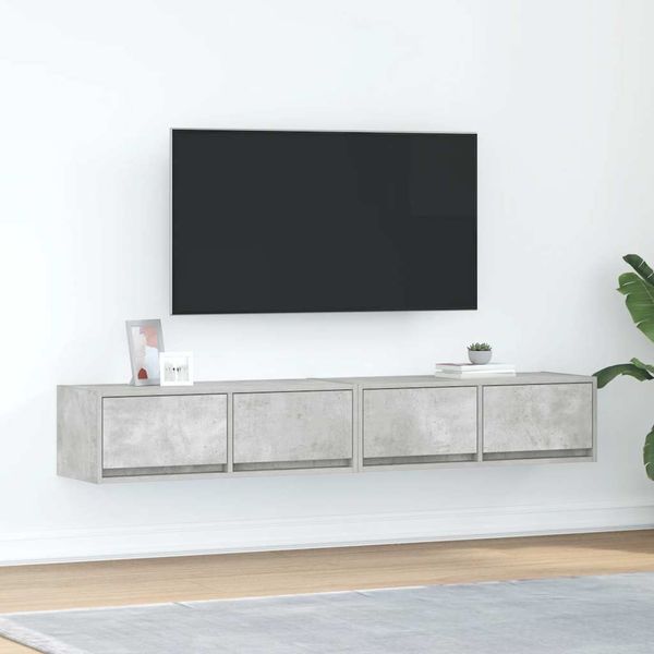vidaXL TV-Schränke 2 Stk. Betongrau 80x31x25,5 cm Holzwerkstoff 861515
