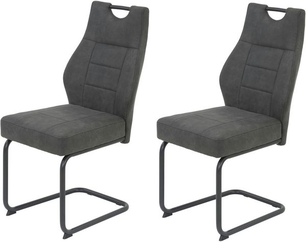 2er Set Schwingstuhl Linda II - Vintage Anthrazit