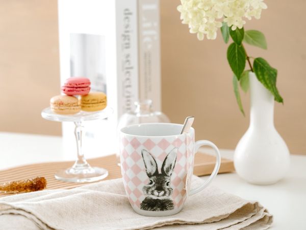 Happy Bunny Rosa, Set 3-tlg (mo)