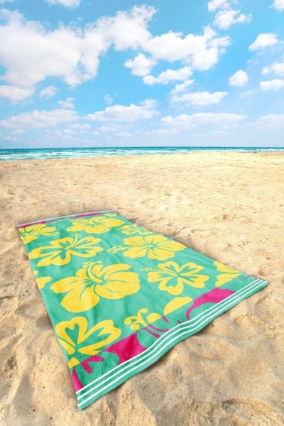 jilda-tex Strandtuch Hawaiian Hibiscus, mit geblümtem Motiv