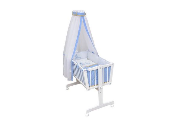 Baby-Delux Babybettwäsche Baby Wiegenset, Textilien, 6 teilig, Wiegenset 6-tlg. für Babywiege 90x40 (ohne Wiege) verschiedene Designs