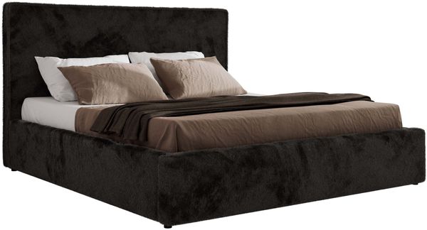 CORIVO CLASSIC Polsterbett mit Bettkasten & Stauraum, Doppelbett, inkl. Lattenrost, Metall-Hebeautomat mit Gasdruckfedern - Schwarz Plüsch Bild 6