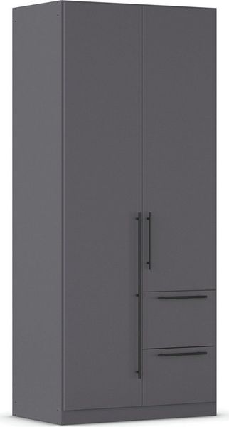 rauch Kleiderschrank Drehtürenschrank Schrank Garderobe Wäscheschrank Schlafzimmer AVOLA (3 verschiedene Ausstattungen BASIC/CLASSIC/PREMIUM (inkl. SOFT-CLOSE) mit hochwertigen Stangengriffen aus Metall in Schwarz MADE IN GERMANY