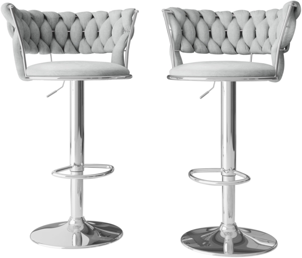 Barhocker Muz BS-1141/CM (Farbe: 82-Grau, Chrom)