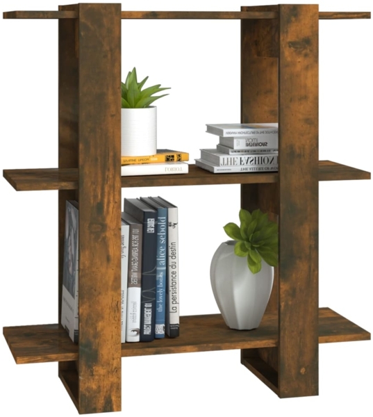 vidaXL Bücherregal/Raumteiler Räuchereiche 80x30x87 cm 813578