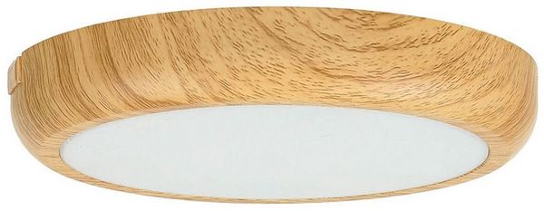 Licht-Erlebnisse Deckenleuchte LARA, LED, LED Holz (Kiefer) Weiß D: 17 cm 4400 K 1450 lm Wohnzimmer