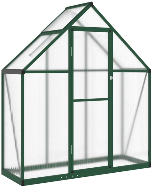 vidaXL Gewächshaus mit Fundamentrahmen Grün 169x58x195 cm Aluminimum 4005817