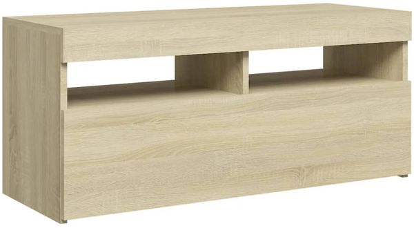 vidaXL TV-Schrank mit LED-Leuchten Sonoma-Eiche 90 x 35 x 40 cm, Mit Beleuchtung [804385] Bild 6